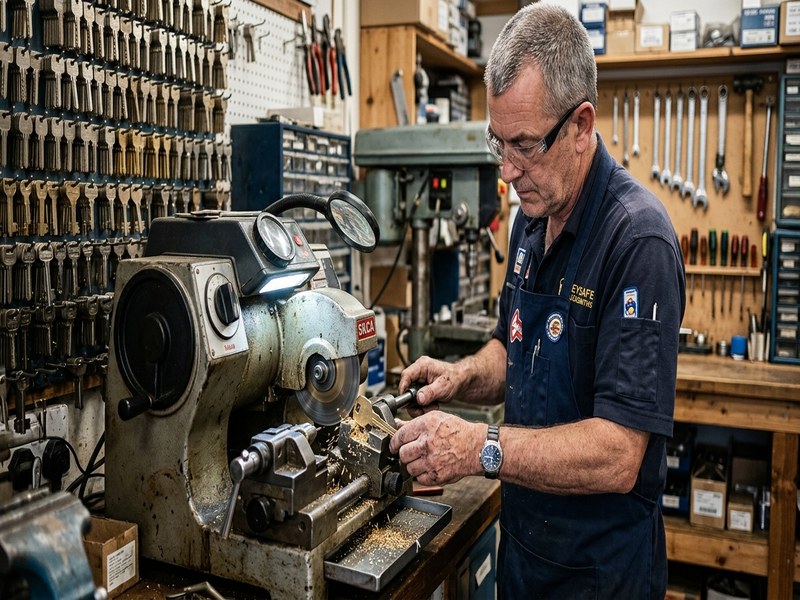 Commercial lock installation at Morgan Hill business